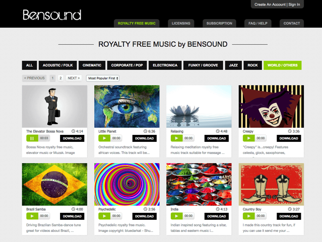 Bensound Royalty Free Music Download