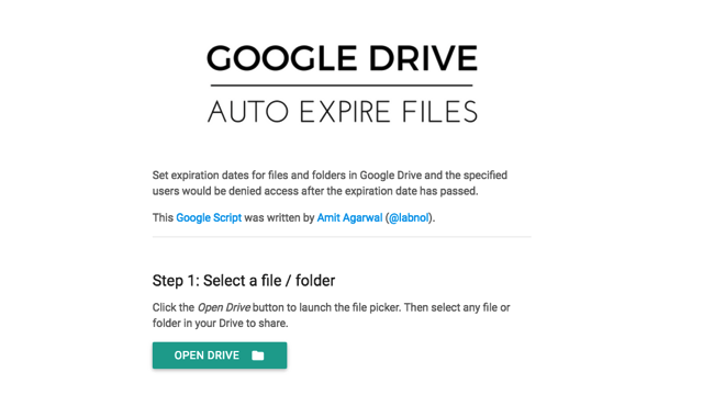 Expire Google Drive Files 让Google 云端硬碟共用连结在指定时间后自动失效