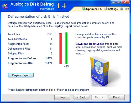 Auslogics Disk Defrag - 好用又快速的免費磁碟重組軟體