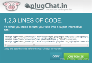 plugChat.in 為網站加入可即時聊天的工具列，支援私人訊息