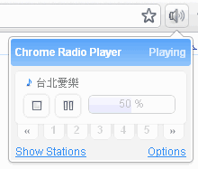 Chrome Radio Player 在 Google Chrome 內聽線上廣播電台