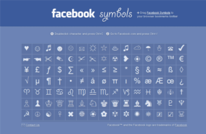 Facebook Symbols 線上特殊符號表，立即複製使用無須下載安裝