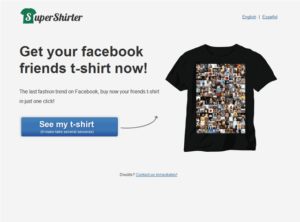 SuperShirter 把臉書上的好友頭像印在 T-Shirt 上