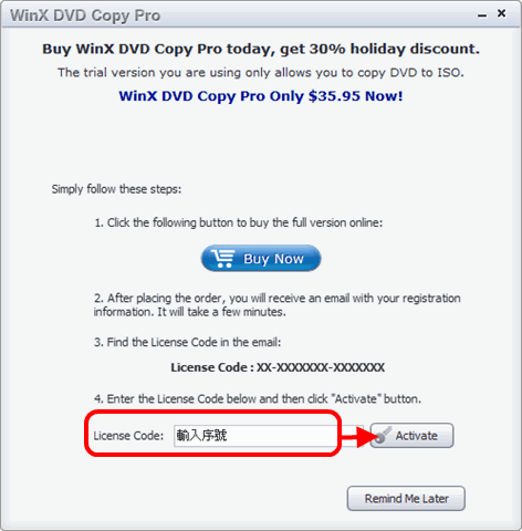 WinX DVD Copy Pro － DVD 轉檔、備份軟體完整版（限時免費）
