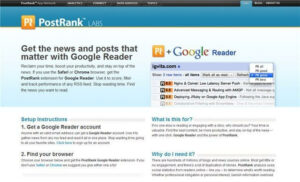 PostRank 幫你篩選出 Google 閱讀器裡值得閱讀的重要文章