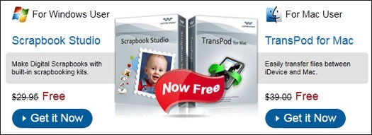 Wondershare Scrapbook Studio & Transpod for Mac 母親節優惠活動，限時免費下載（含序號）