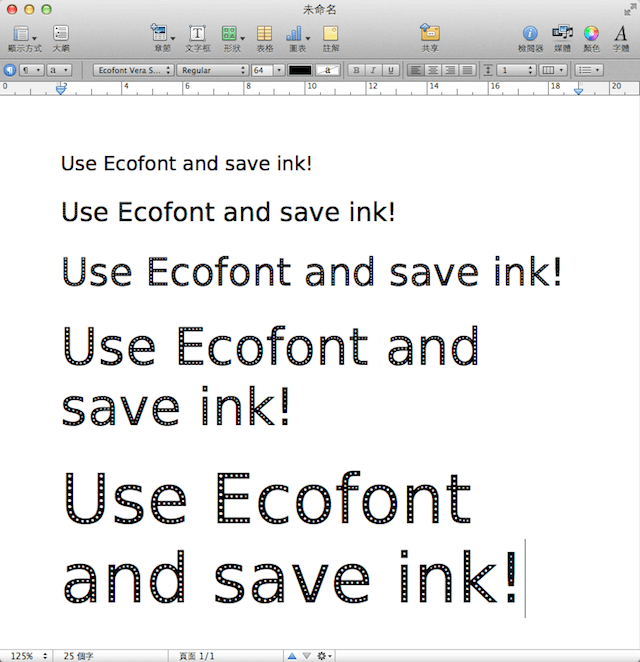 Ecofont 能拯救地球的環保字型，有效節省 20% 墨水量