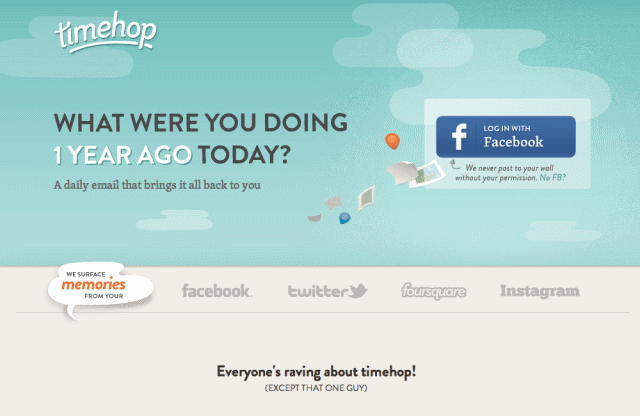 Timehop 臉書時光機，一年前的今天你在做什麼？