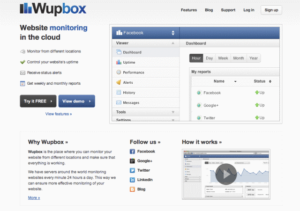 Wupbox 免費雲端監控服務，全天候檢查網站運作情形