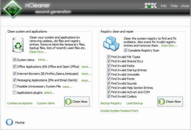nCleaner 小巧、功能完整的免費系統優化工具