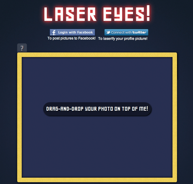 Laser Eyes 從眼睛噴出雷射光束！超白爛特效產生器