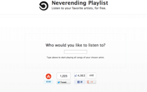 Neverending Playlist：聽不完的音樂隨機放送