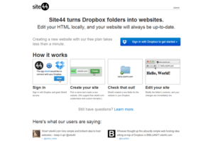 Site44：讓你在 Dropbox 免費雲端空間上架設網頁