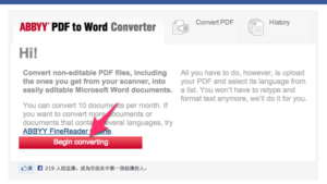 ABBYY PDF To Word Converter：臉書線上 PDF 轉 Word 檔（支援中文）
