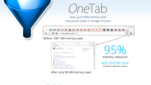 OneTab：Chrome 分頁濃縮工具，輕鬆省 95% 記憶體