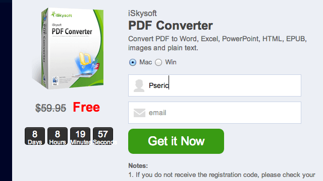 iSkysoft PDF Converter 超強 PDF 轉檔工具，中文版限時免費下載（支援 Windows、Mac）