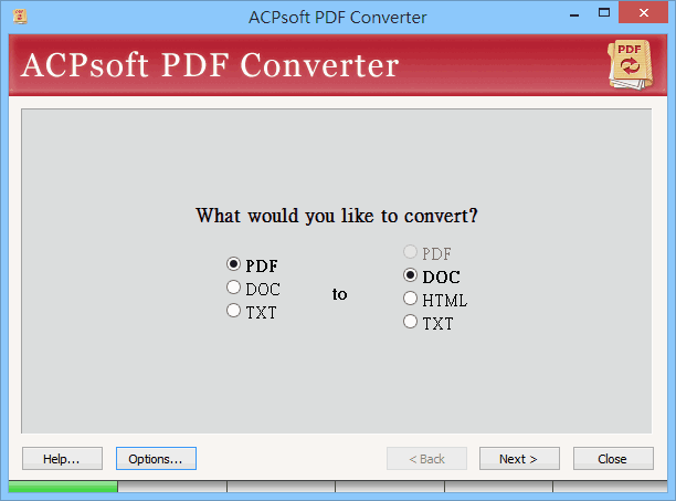 ACPsoft PDF Converter：PDF、DOC、TXT 互轉工具，限時免費下載