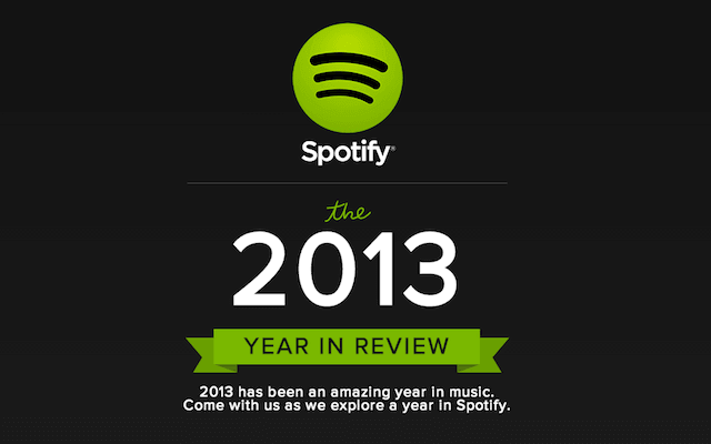 Spotify 推出 2013 年度風雲榜，一同來回顧你今年聽了那些歌曲