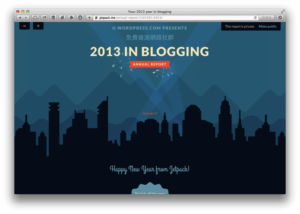 WordPress.com 帶來 2013 年度回顧，一年的部落格成就總評量