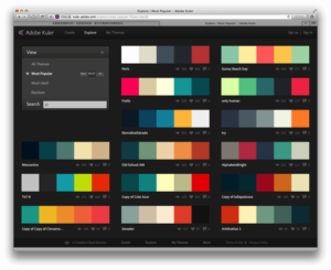 Adobe Kuler 尋找簡報設計配色靈感，免費下載色票、顏色資訊