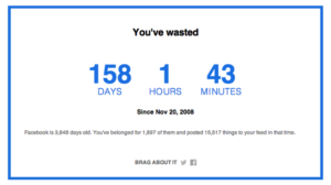 臉書時間計算機估算你在 Facebook 上浪費掉多少時間