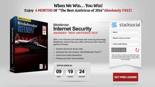 Bitdefender Internet Security 2013 防毒軟體中文版，限時免費下載（半年份）