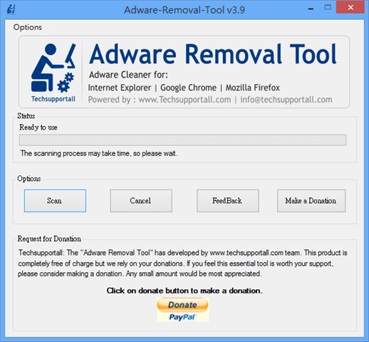 Adware Removal Tool 瀏覽器廣告、首頁綁架移除工具（支援 IE、Google Chrome、Firefox）