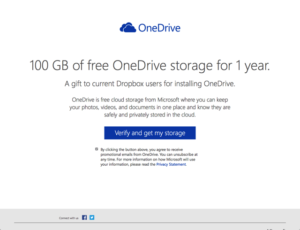 想搬家嗎？Dropbox 使用者可再免費獲取 100 GB 額外微軟 OneDrive 空間獎勵！