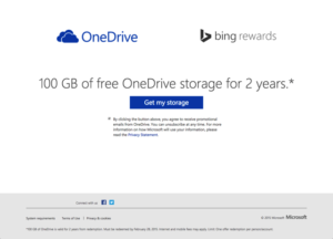 微軟 OneDrive 100 GB 容量升級教學，善用 Bing Rewards 獲取兩年份免費空間
