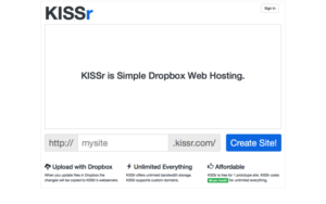 KISSr 讓 Dropbox 化身免費網頁空間，自架小型網站免租主機