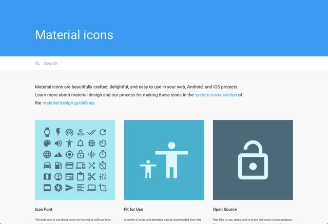 Google 提供免費 Material icons 向量圖示集，可自由用於個人或商業專案（SVG、PNGs、Icon Font） - 免費資源網路社群