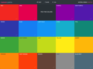 選擇你喜愛的顏色，線上產生 Material Design 風格配色建議