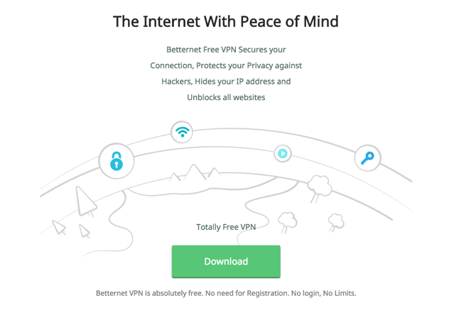 Betternet 打造網路烏托邦，完全免費免註冊 VPN 連線服務！