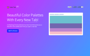 Color Hunt 每次開新分頁自動展示美麗的配色建議（Chrome 擴充功能）