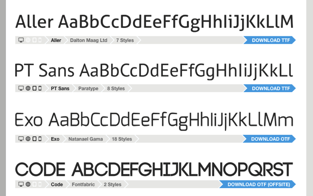 Font Squirrel 為平面設計師精心挑選 27 款免費商用字型下載