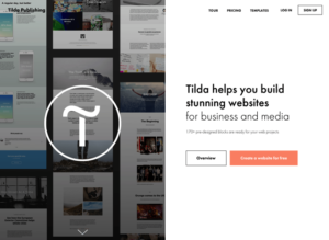 Tilda Publishing 免費網頁製作平台，超過 170 種內容類型輕鬆打造獨特網站