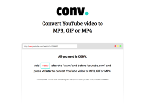 CONV. 將 YouTube 影片轉檔 MP3、GIF 或 MP4 下載