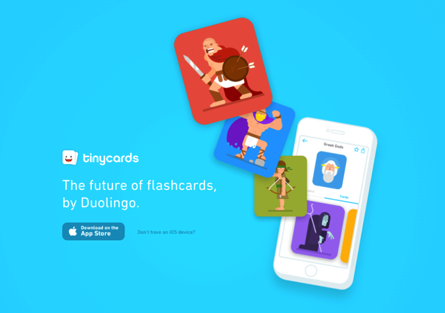 Tinycards 學習平台 Duolingo 推出單字卡 App，手機背單字長知識超好用