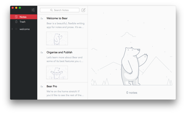 Bear for Mac iPhone