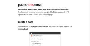 Publishthis.email 建立網頁最快速方法！將內容 Email 指定信箱產生網址