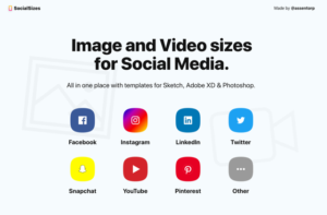 SocialSizes 最適合社群媒體的圖片影片大小，下載模版套用最佳化尺寸