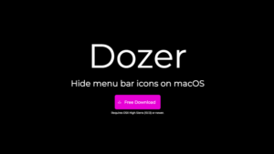 Dozer 一鍵顯示隱藏 macOS 選單列圖示，讓介面看起來更乾淨
