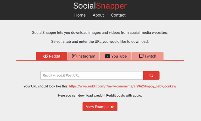 SocialSnapper 線上影片下載器支援 Reddit、IG、YouTube 和 Twitch