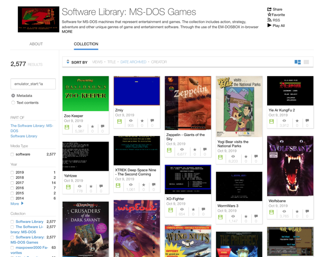 Software Library: MS-DOS Games