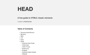 HEAD 網頁開發參考手冊，收錄 HTML5 在 head 可用標籤及範例說明