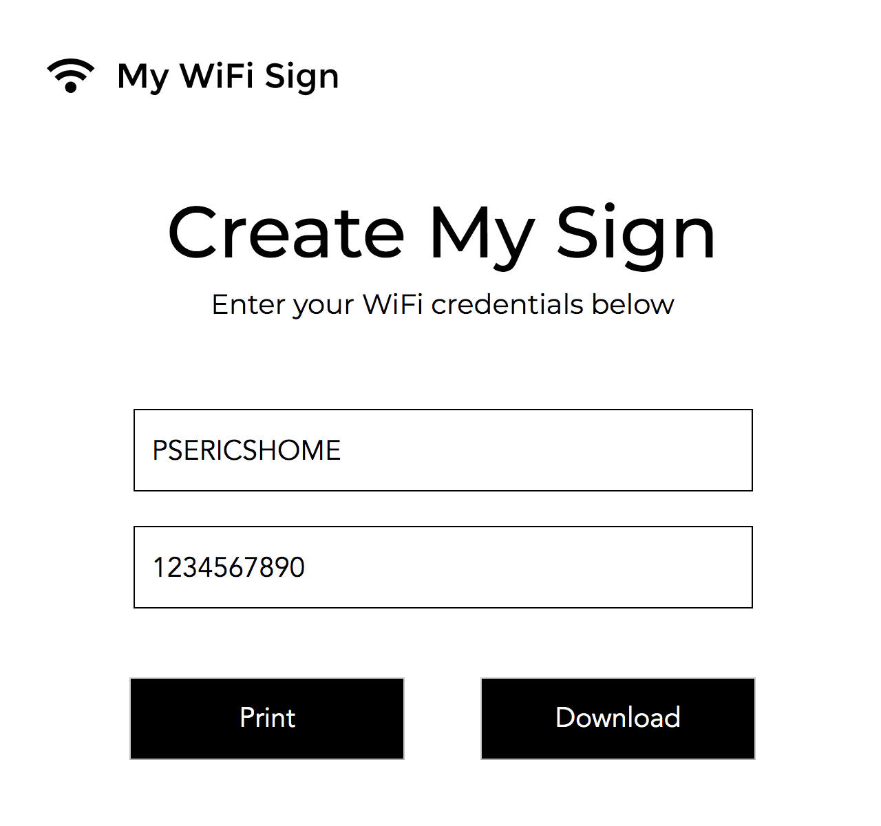 My WiFi Sign