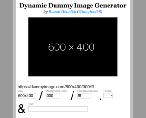 Dummy Image 假圖產生器，以網址快速載入各種尺寸顏色圖片