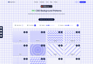 CSS Background Patterns 免費背景圖產生器，可建立純 CSS 背景素材
