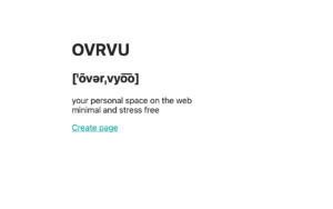 OVRVU 專注於精簡和免費個人頁面產生器，支援 Markdown 無流量限制