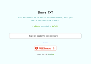 Share TXT 在不同裝置瀏覽器即時分享文字內容，免下載安裝軟體